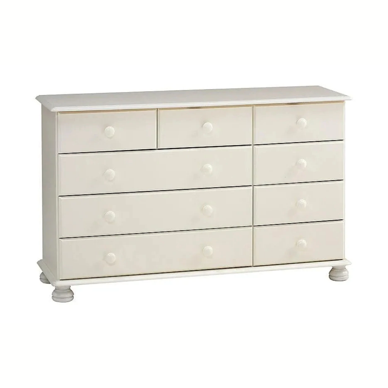 Chest of Drawers White 9 Drawer Chest of Drawers