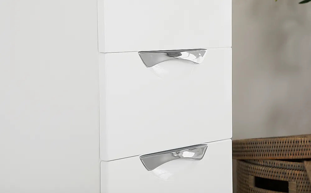 Chests Of Drawers White and White High Gloss Tall Narrow 5 Drawer