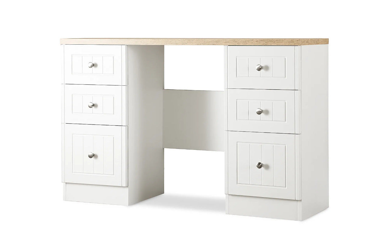 Chest Of Drawers : Oak 6 Drawer Dressing Table