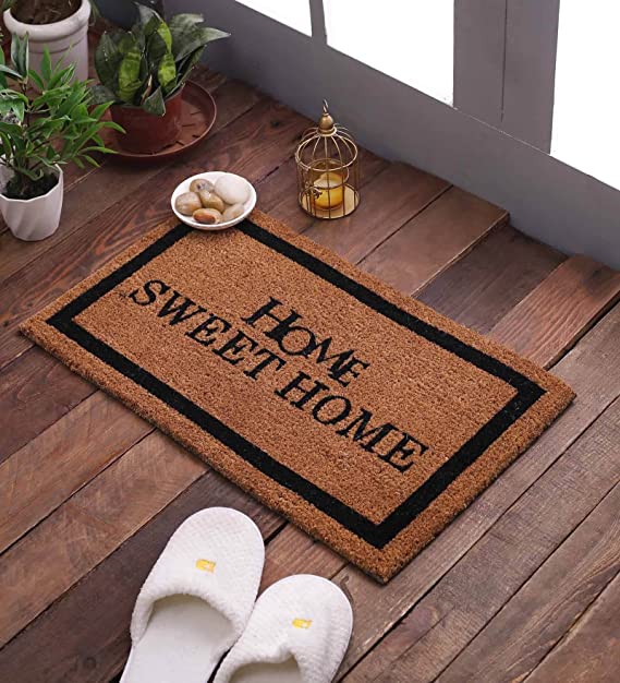 Doormats: Coconut Fiber Printed Doormat Mats for Front/Entryway with Thickened Non-Slip for Outdoor and Indoor