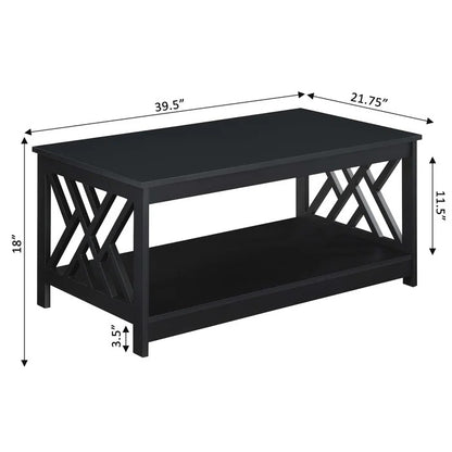 Coffee Table: 4 Legs Coffee Table with Storage