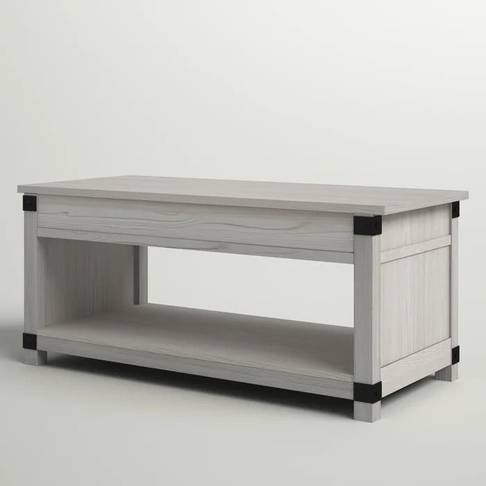 Coffee Table: Lift Top 4 Legs Coffee Table with Storage