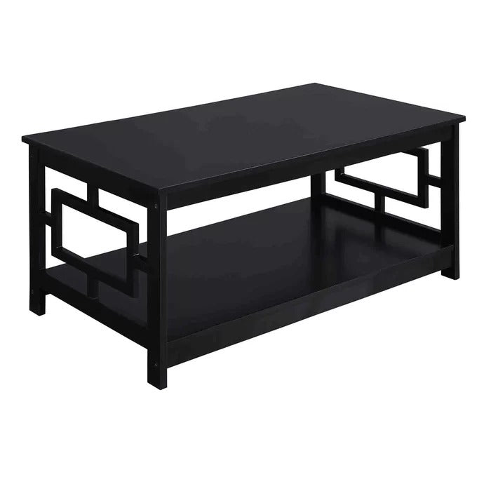 Coffee Table Set: Black 3 Piece Coffee Table Set