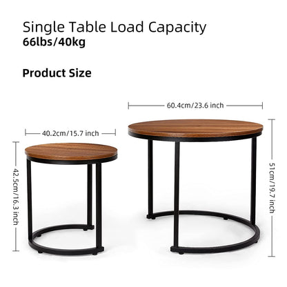 Coffee Table Set Nesting Coffee Table Set Of 2 For Living Room Balcony Office