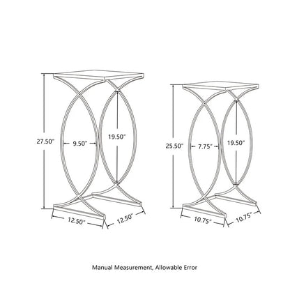 Coffee Table Sets Glass Sled Nesting Tables