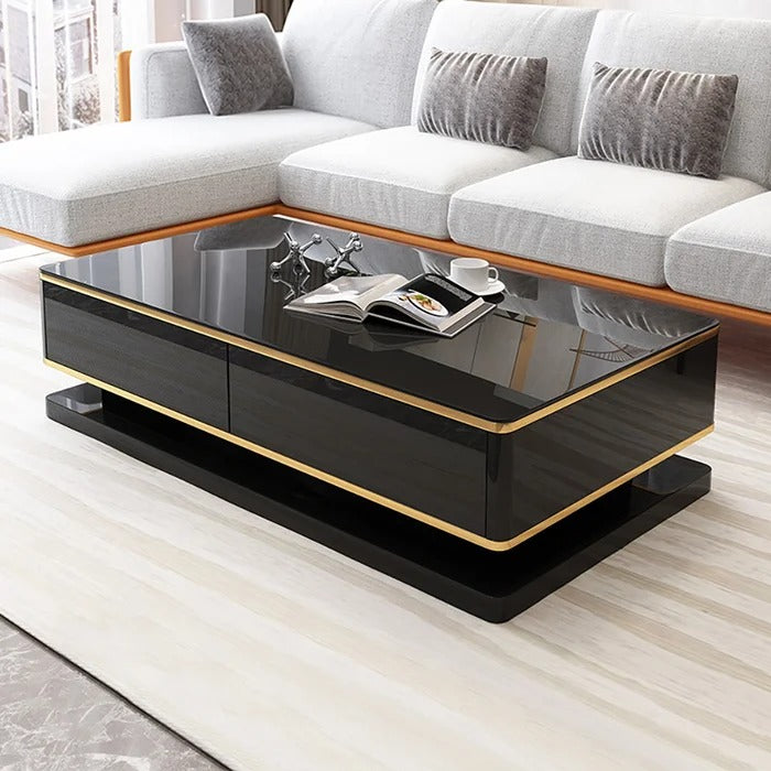 Coffee Table: Solid Coffee Table with Storage
