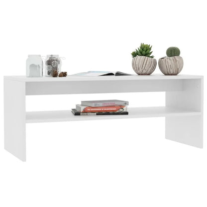 Coffee Table: Wooden 4 Legs Coffee Table with Storage