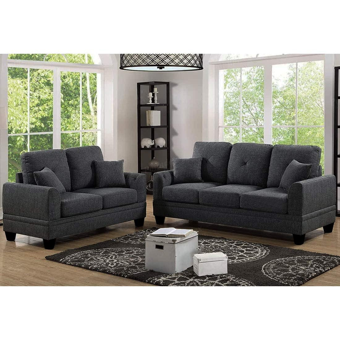 Gray Sofa And Loveseat Set | Baci Living Room