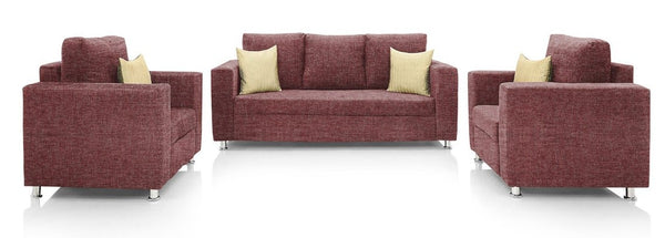 5 Seater Sofa Set: Comfort Couch Classic Fabric 3+1+1 Sofa Set