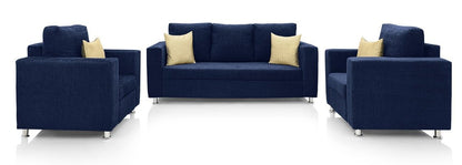 5 Seater Sofa Set: Comfort Couch Classic Fabric 3+1+1 Sofa Set