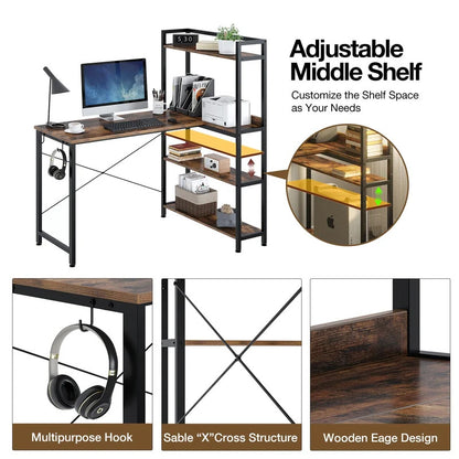 Computer Desk: Reversible L-Shape Desk