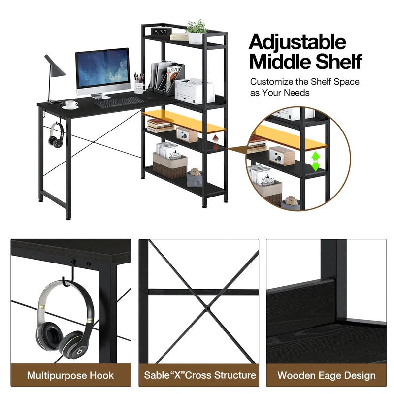 Computer Desk: Reversible L-Shape Desk
