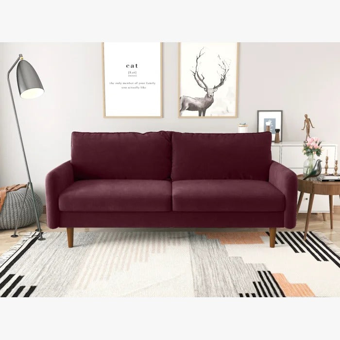 Couch:  72'' Velvet Square Arm Sofa