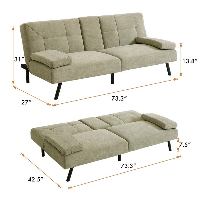 Couch: 73.3'' Pillow Top Arm