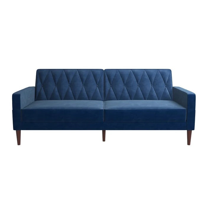 Couch: 79.4'' Velvet Square Arm Sleeper