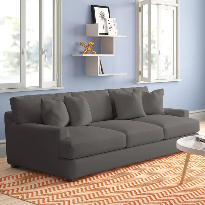 Couch: 90'' Recessed Arm Sofa with Reversible Cushions