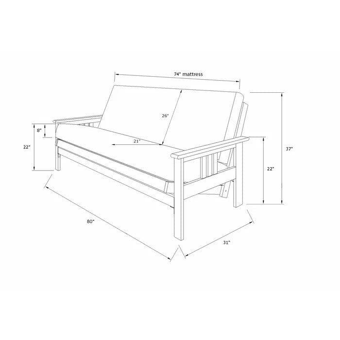 Couch: Bourg Full 79'' Wide Couch