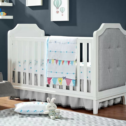 Cribs: 3-in-1 Convertible Upholstered Crib