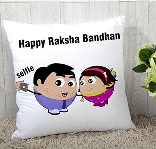 Cushion Cover: Multi Colored Decorative Hand Made Velvet Cotton Rakshabadhan Gift/Bhai dooj Gift [with Filler] Cushion Cover