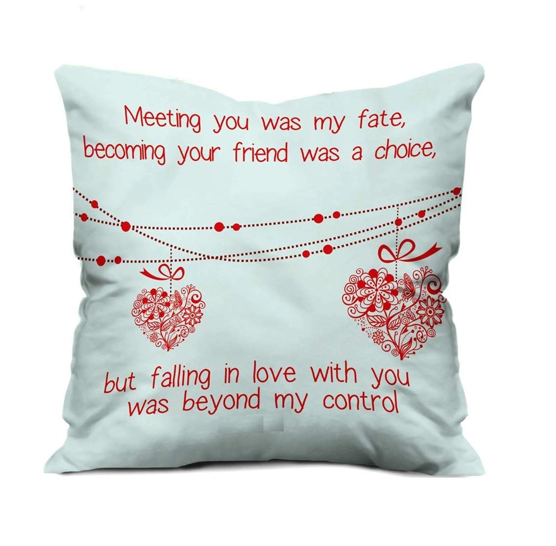 Cushion Cover: Designer Decorative Anniversary Valentines Day Love Gifting Heart Throw Pillow Cushion Cover