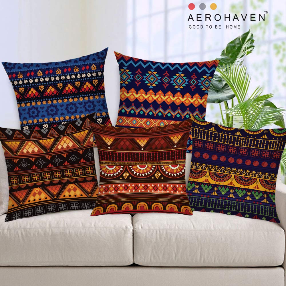 Cushion Covers: 5 Decorative Hand Made Jute Throw/Pillow Cushion Covers