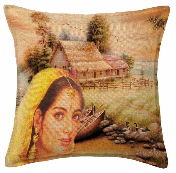 Cushion Covers: 5 Multi Colored Decorative Hand Made Cotton Cushion Covers