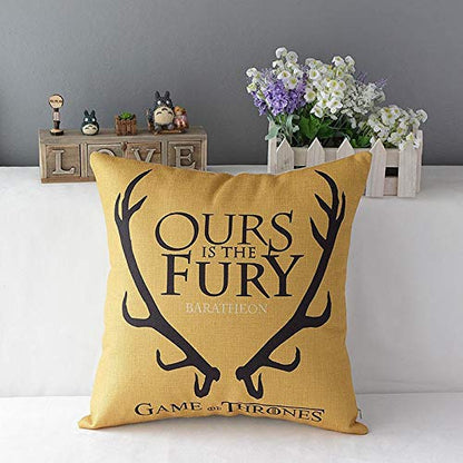 Cushion Covers: Cotton Game of Thrones Designer Decorative Throw Pillow/Cushion Covers Set of 4
