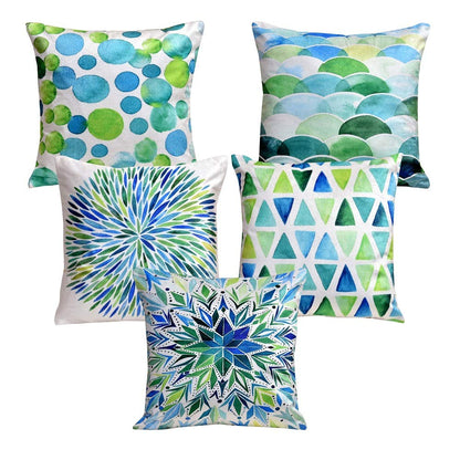 Cushion Covers: Set of 5 Decorative Hand Made Velvet Throw Pillow Cushion Covers