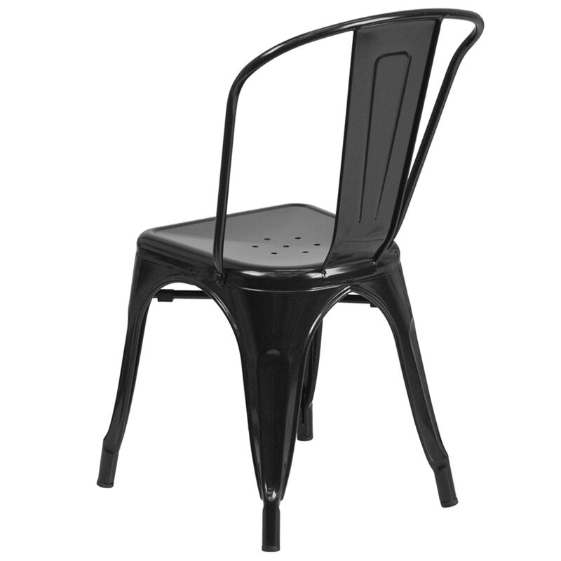 DINING CHAIR ELVIN White and Black Chair