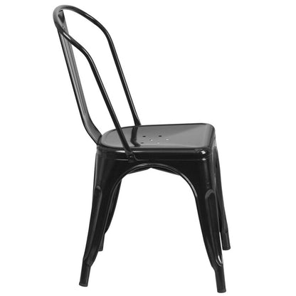 DINING CHAIR ELVIN White and Black Chair
