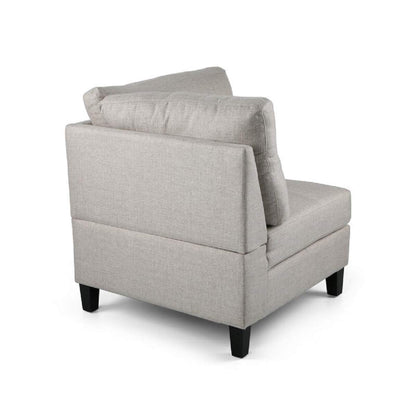 Designer Sofa Set:- Daiya L Shape 6 Seater Fabric Sofa Set luxury furniture (Grey)