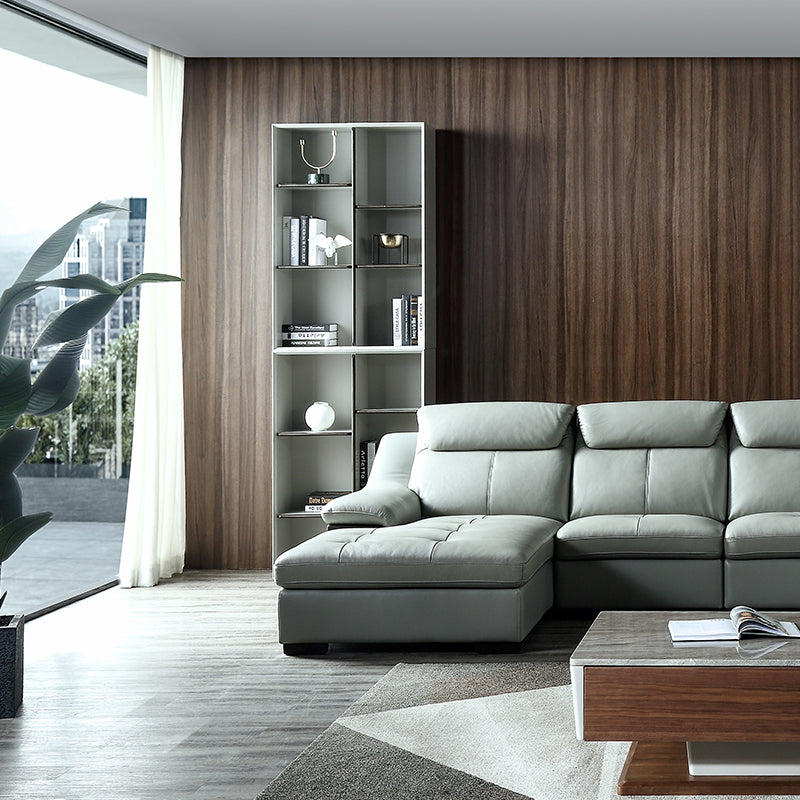 Designer Sofa Set:- European Style Modern L Shape Luxury Furniture Sofa Set (Grey)