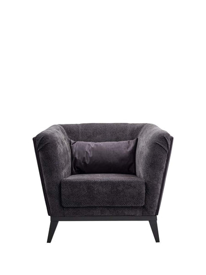 Designer Sofa Set:- Maverick 2+2+1 Suede Fabric 5 Seater Sofa Set Luxury Furniture (Light & Dark Grey)