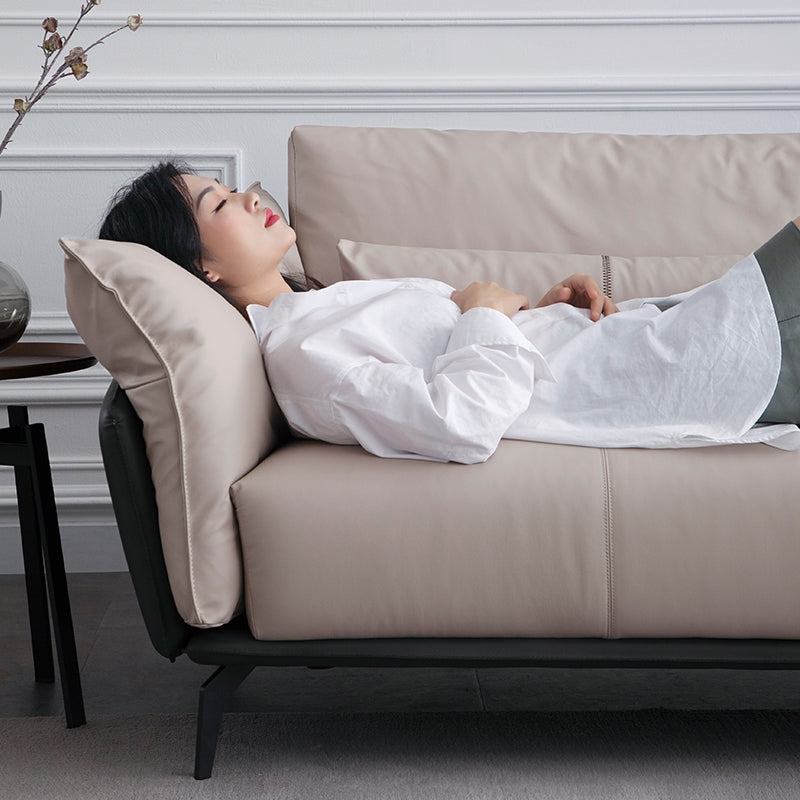 Designer Sofa Set:- Quality Leatherette 3 Seater Luxury Furniture Sofa Set (Cream)