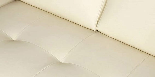Designer Sofa Set:- L Shape 5 Seater Leatherette Luxury Furniture Sofa Set (Off White)