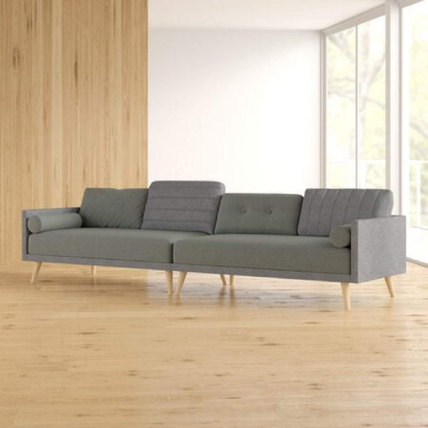 Designer Sofa Set:- Regal 5 Seater Fabric Luxury Furniture Sofa Set (Grey)