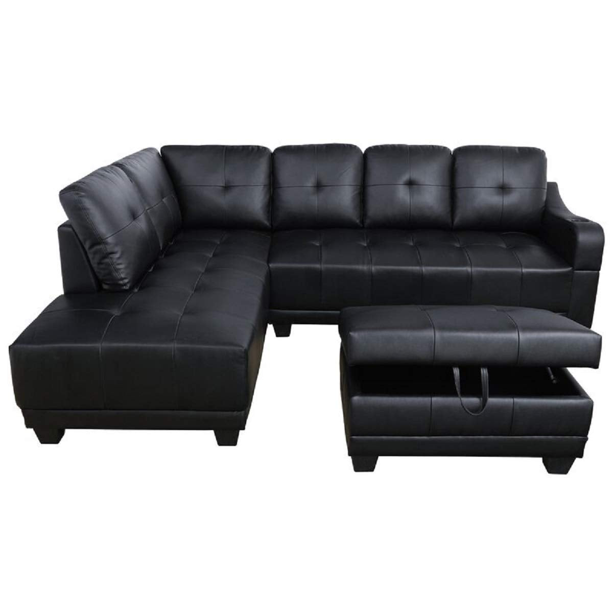 Designer Sofa Set:- Rey L Shape Sofa Set Leatherette Sofa Set Luxury Furniture