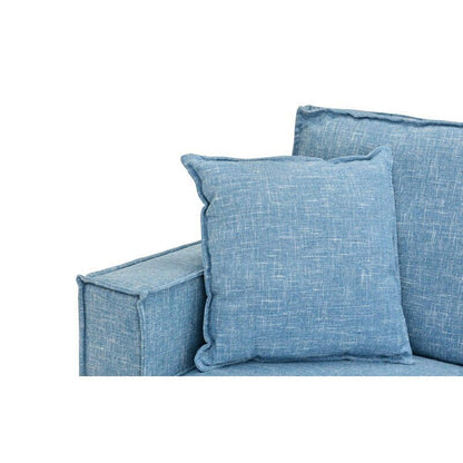 Designer Sofa Set:- 4 Seater Fabric Luxury Furniture Sofa Set (Light Blue)