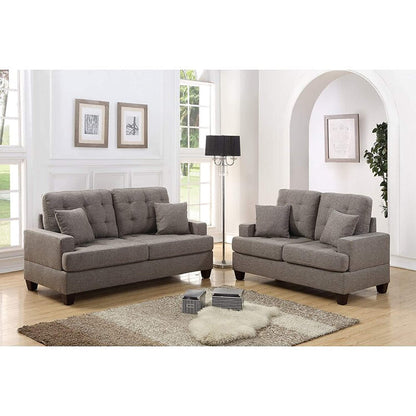 Designer Sofa Set:- AMIA 3+2 Fabric  Luxury Furniture Sofa Set (Grey)