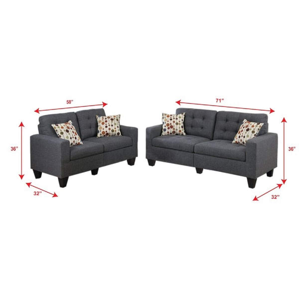 Designer Sofa Set:- AMIA 3+2 Fabric Luxury Furniture Sofa Set (Orange)