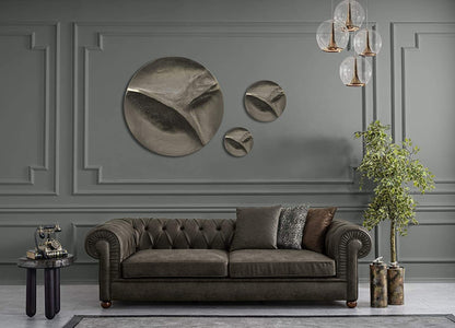 Designer Sofa Set:- 2+2+ 1 Wing Chair Fabric 6 Seater Luxury Furniture Sofa Set (Dark Brown)