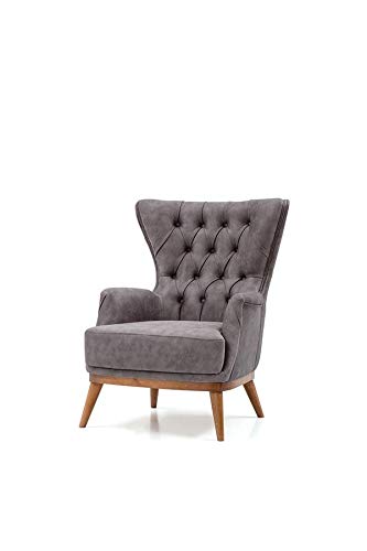 Designer Sofa Set:- Fortune 3+1 Wing Chair Fabric 4 Seater Luxury Furniture Sofa Set (Red & Grey)
