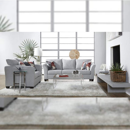 Designer Sofa Set- 3+2+2 Fabric 7 Seater Luxury Furniture Sofa Set (Grey)