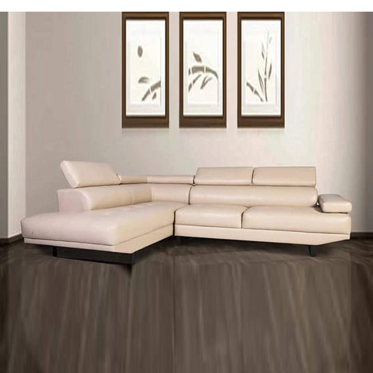 Designer Sofa Set- Hugo L Shape 5 Seater Leatherette Sofa Set Luxury Furniture