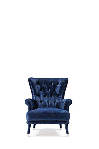 Designer Sofa Set:- 2+2+1 Fabric 5 Seater Luxury Furniture Sofa Set (Grey & Blue)