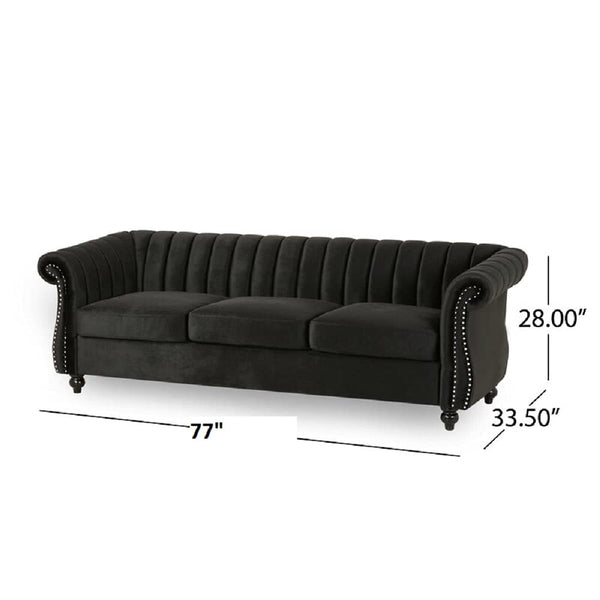 Designer Sofa Set 3 Seater Velvet Fabric Luxury Furniture Sofa Set