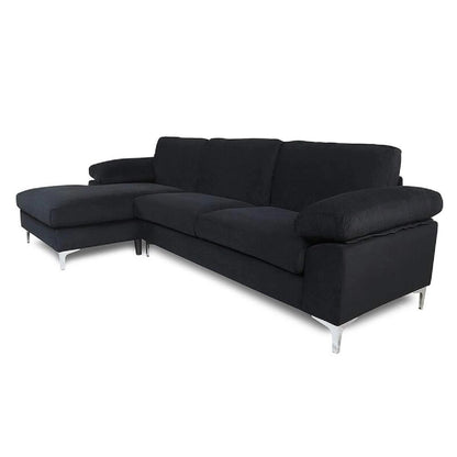 Designer Sofa Set:- Daiyan L Shape 5 Seater Velvet Luxury Furniture Sofa Set