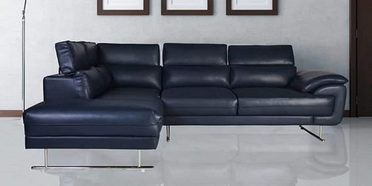 Designer Sofa Set:- Hugo L Shape 5 Seater Leatherette Sofa Set Luxury Furniture