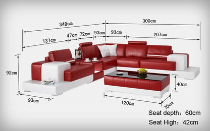 Designer Sofa Set:- L Shape Luxury Furniture Sofa Set