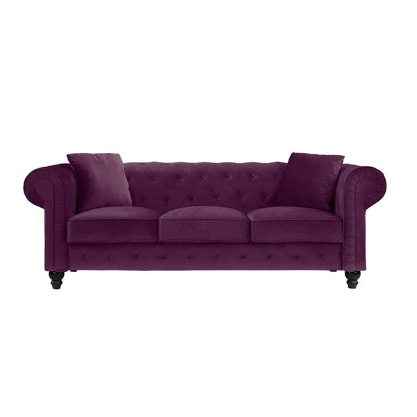 Designer Sofa Set:- Logue 3 Seater Velvet Fabric Sofa Set luxury furniture
